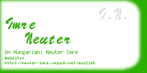 imre neuter business card